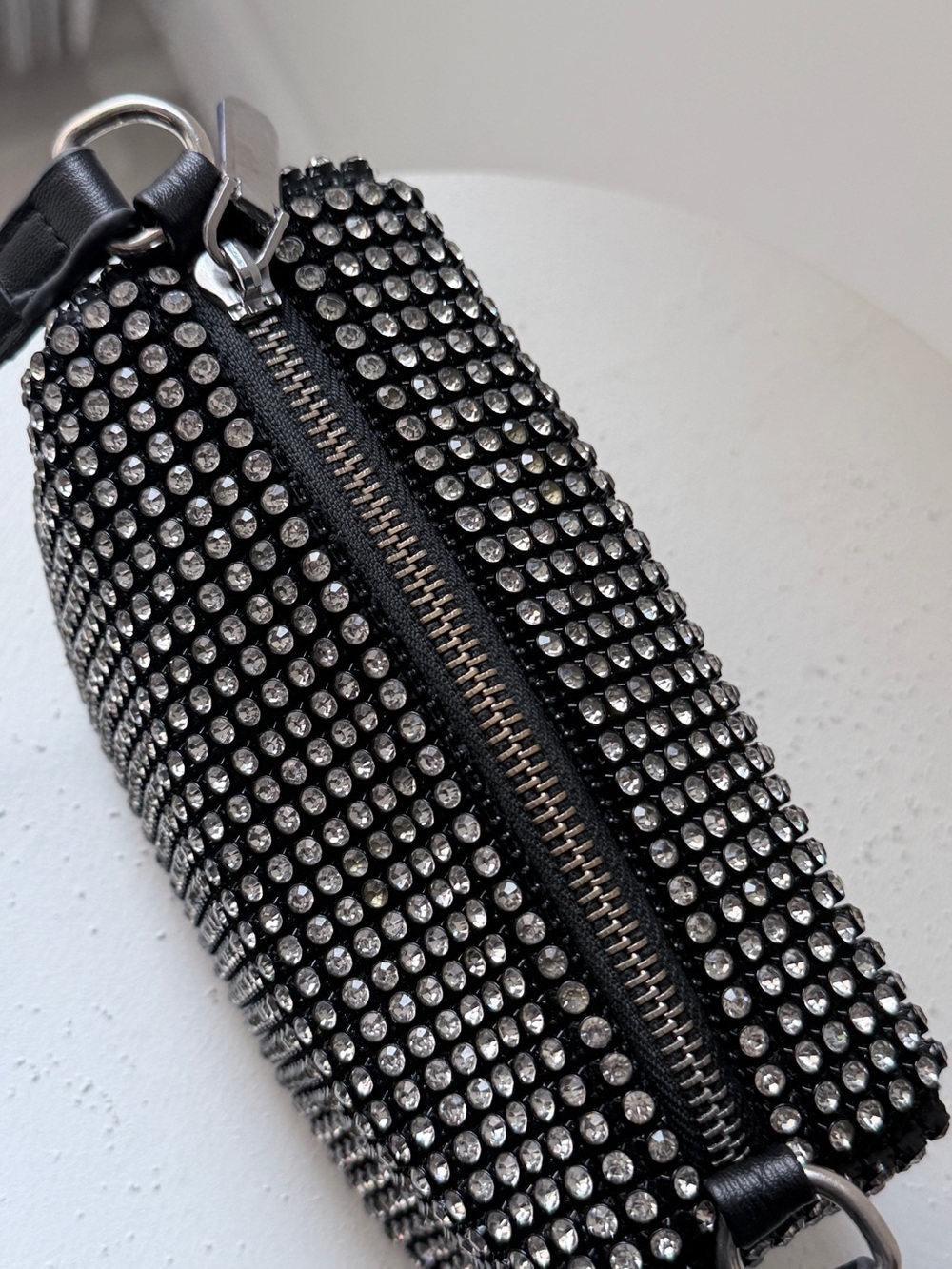 Vintage Black Rhinestone Embellished Crossbody Bag - Picture 10 of 13